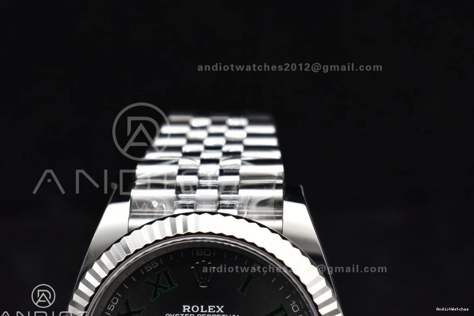 904L DateJust Gray SS Wimbledon On 126330 Vr Breathable Best Roman Dial Bracelet Edition ARF 589 Green Jubilee 1:1 41 0901